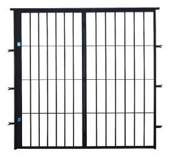 Puerta Reja De Puerta Waluminio Puerta Reja 16mm De 150cm X 200cm Barra De 0.016m Color Negro Pintado