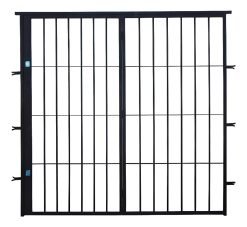 Reja Hierro De Puerta Waluminio Puerta Reja Hierro De 150cm X 200cm Barra De 0.012m Color Negro Pintado