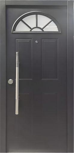Puerta Waluminio Blindada Barral 205x86cm Negro