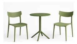 Juego De Jardin 2 Sillas Con Mesa Polipropileno