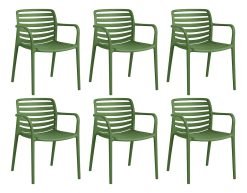 Silla De Jardin Polipropileno Kit X6 Super Resistente