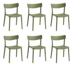 Silla De Jardin Kit X6 Polipropileno Super Resistente