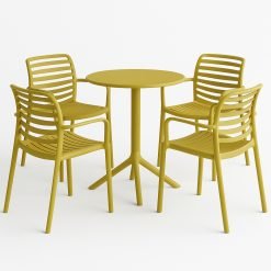 Juego De Jardin Polipropileno 4 Sillas Con Mesa