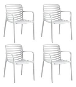 Silla De Jardin Polipropileno Kit X4 Super Resistente