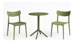 Juego De Jardin 2 Sillas Con Mesa Polipropileno