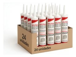 Silicona Neutra Transparente Sellador 280ml Kit 24