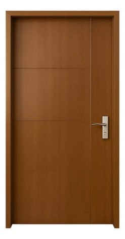 Puerta Abrir De Melamina Waluminio Mdf Color Marrón Laqueado Con Apertura Hacia La Reversible 75cm X 2.05m De 2.5cm De Espesor