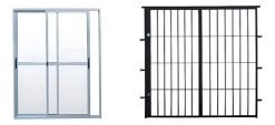 Puerta Ventana Aluminio 200 X 200 Con Reja Hierro