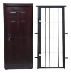 Puerta Exterior Semiblindada Con Puerta Reja Incorporada