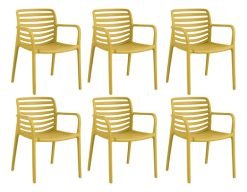 Silla De Jardin Polipropileno Kit X6 Super Resistente