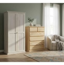 Cómoda Cajonera De Madera + Mueble Biblioteca Multiuso