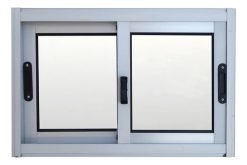 Banderolas De Aluminio 50x30cm Waluminio Premium Corrediza Color Plateado