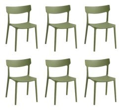 Silla De Jardin Kit X6 Polipropileno Super Resistente