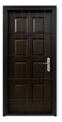 Puerta Reja Waluminio Pintada 85 X 205 Y Puerta Doble Chapa