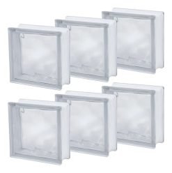 Ladrillos De Vidrio Nublado Caja 6 Unidades - Transparente