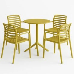 Juego Jardín Premium Polipropileno Con Mesa + 4 Sillas Exter