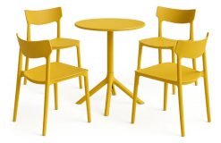 Juego De Jardin 4 Sillas Con Mesa Polipropileno