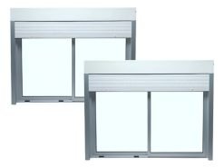 Ventana Aluminio Kit 2 Monoblock Rectangular 120x100 Cm