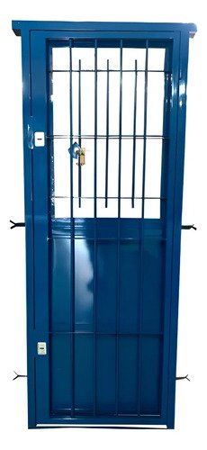 Puerta Chapa Gruesa Reja Pintada 80x200cm.