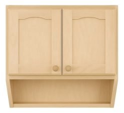 Aereos De Cocina En Madera 2 Puertas Color Crema