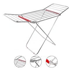 Tendedero De Aluminio Extensible Botafogo 1.39m Piso Var0655 Plata