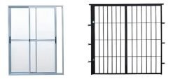 Puerta Ventana Aluminio 150 X 200 Con Puerta Reja Hierro