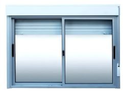 Ventana Con Cortina Enrollar 150 X 120 Waluminio Ad409