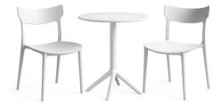 Juego De Jardin 2 Sillas Con Mesa Polipropileno