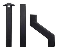 Kit De 3 Caños Cuadrado Para Estufa 20cm X 20cm