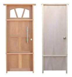 Puertas Exterior Madera Cedro + Puerta Interior Eucaliptos