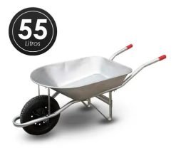 Carretilla Botafogo Acero Galvanizado 55l Car0559 Neumático Resistente