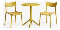 Juego De Jardin 2 Sillas Con Mesa Polipropileno