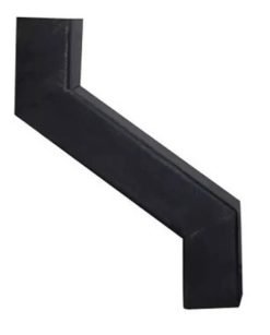 Caño Cuadrado Desvio Codo Para Estufa 20cm X 20cm