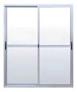 Puerta Ventanas Waluminio Ad401 De 1.50 X 2.00 Serie 20 Color Plateado