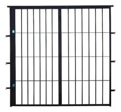 Puerta Reja De Puerta Waluminio Puerta Reja 16mm De 150cm X 200cm Barra De 0.016m Color Negro Pintado