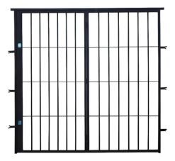 Reja Hierro De Puerta Waluminio Puerta Reja Hierro De 150cm X 200cm Barra De 0.012m Color Negro Pintado