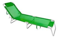 Reposera Botafogo Plegable Aluminio 4 Posiciones Verde Playa