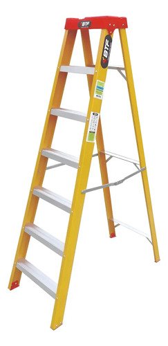 Escalera Profesional Fibra Vidrio Tijera 6 Escalones Plegabl