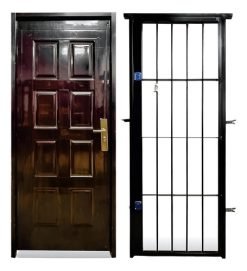 Puerta Waluminio Exterior Doble Chapa Pintada 85x205 Cm.