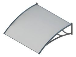Toldo Alero Policarbonato Marrón 150x80 Cm Protección Uv Waluminio