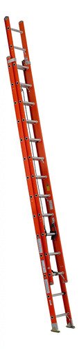 Escalera Extensible Fibra Vidrio Waluminio 28 Escalones 8.4m Roja Rojo