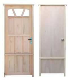 Puerta Exterior Madera Con Puerta Interior Eucaliptos Nuevas