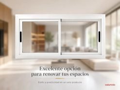 Ventanas Aluminio Corrediza 100 X 40 Waluminio Ad309 Color Plateado