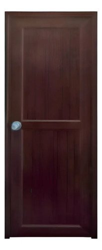 Puerta Pvc Waluminio Reversible 75x200 Cm. Color Marrón Oscuro