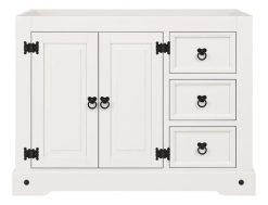 Bajo Mesada Madera Maciza 2 Puertas Blanco