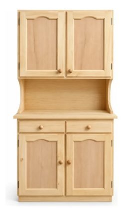 Alacena Cocina Madera 4 Puertas 2 Cajones 180x80x36